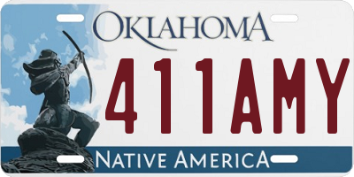 OK license plate 411AMY