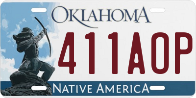 OK license plate 411AOP
