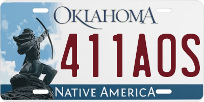 OK license plate 411AOS