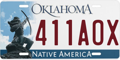 OK license plate 411AOX