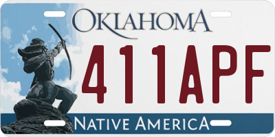 OK license plate 411APF