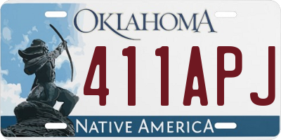 OK license plate 411APJ