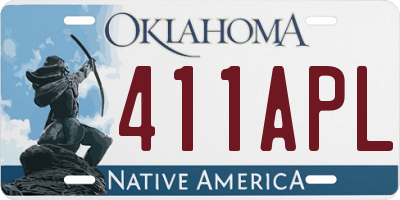 OK license plate 411APL