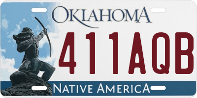 OK license plate 411AQB
