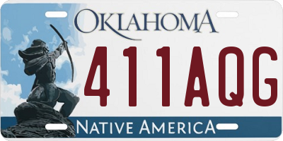 OK license plate 411AQG