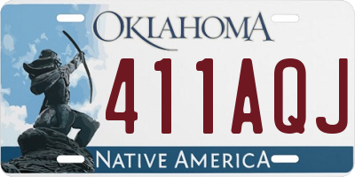 OK license plate 411AQJ