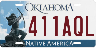 OK license plate 411AQL
