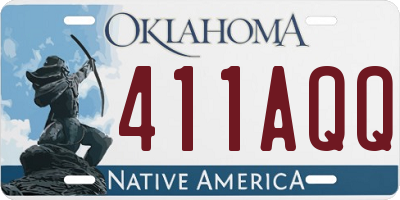 OK license plate 411AQQ
