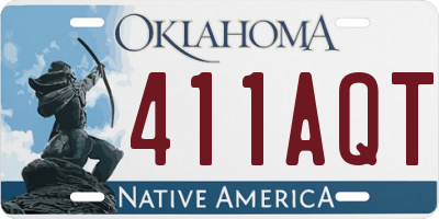 OK license plate 411AQT