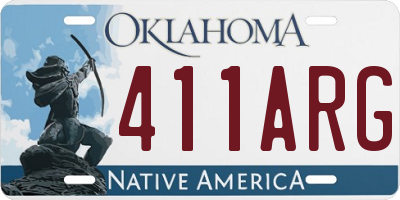 OK license plate 411ARG