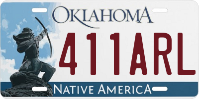OK license plate 411ARL