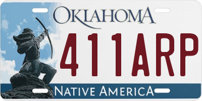 OK license plate 411ARP