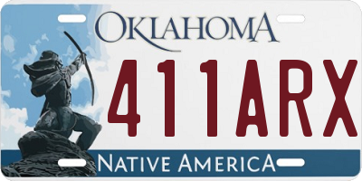 OK license plate 411ARX