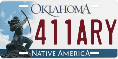 OK license plate 411ARY