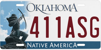 OK license plate 411ASG