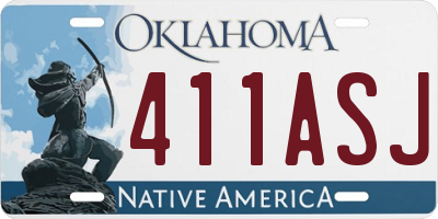 OK license plate 411ASJ