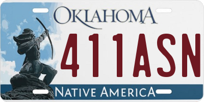 OK license plate 411ASN