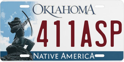 OK license plate 411ASP
