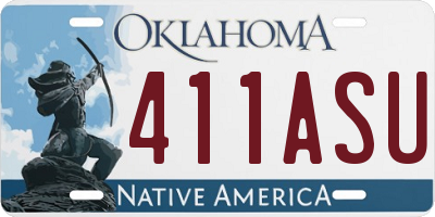 OK license plate 411ASU