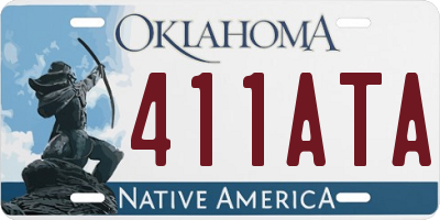 OK license plate 411ATA