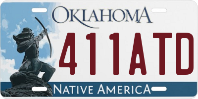 OK license plate 411ATD