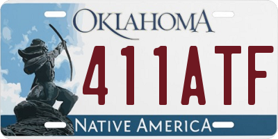 OK license plate 411ATF