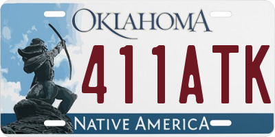 OK license plate 411ATK