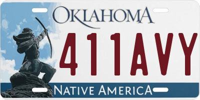 OK license plate 411AVY