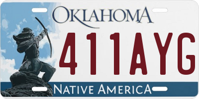 OK license plate 411AYG