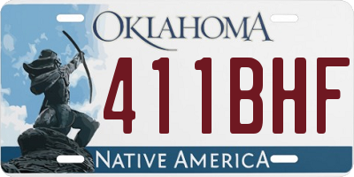 OK license plate 411BHF