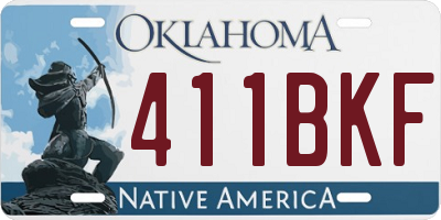 OK license plate 411BKF