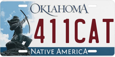 OK license plate 411CAT