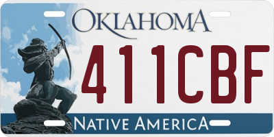 OK license plate 411CBF