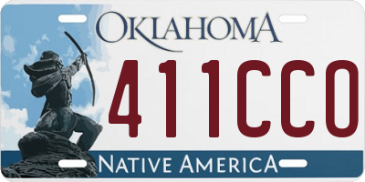 OK license plate 411CCO