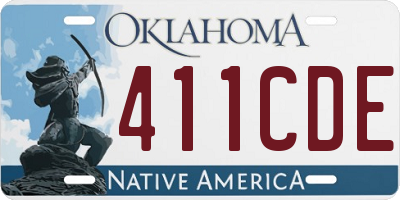 OK license plate 411CDE