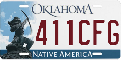 OK license plate 411CFG