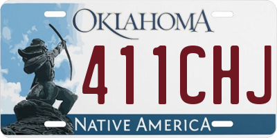 OK license plate 411CHJ