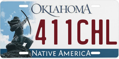 OK license plate 411CHL