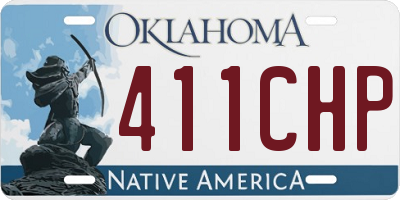 OK license plate 411CHP