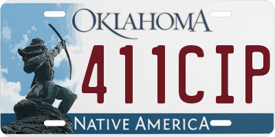OK license plate 411CIP