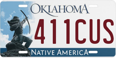 OK license plate 411CUS