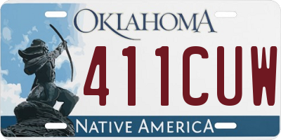 OK license plate 411CUW