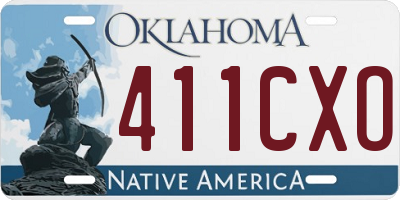 OK license plate 411CXO