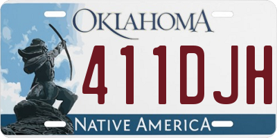 OK license plate 411DJH