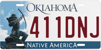 OK license plate 411DNJ