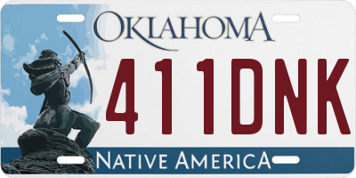 OK license plate 411DNK