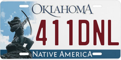 OK license plate 411DNL