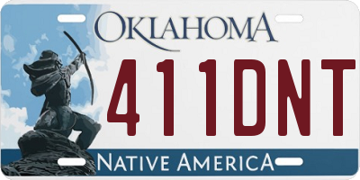 OK license plate 411DNT