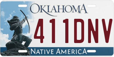 OK license plate 411DNV