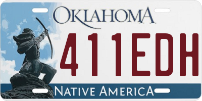 OK license plate 411EDH